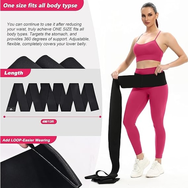 Kvinners Bandasje Midjetrener, Plus Size Justerbar Midjetrimmer