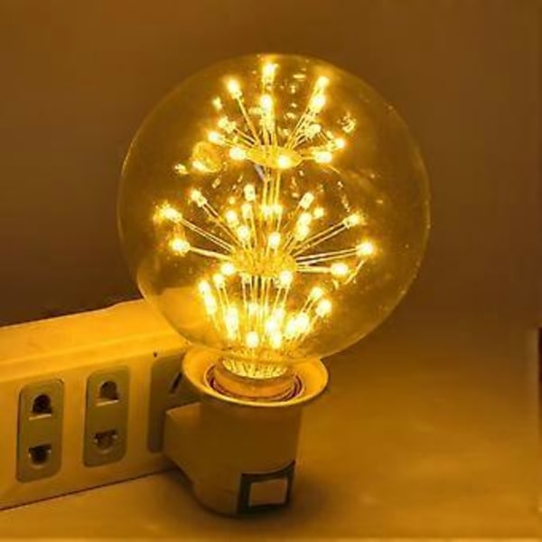 Antikt LED-pære 3W G95 E27 Globe Rund Pære til Festlig Dekoration 85265V Varmt Lys