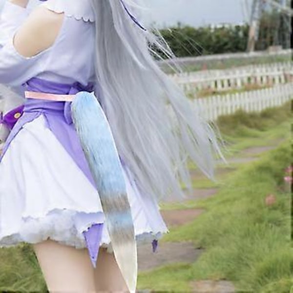 Lolitas Ulvehale Blød Lang Falsk Pels Ræve Katte Kostume Hale til Halloween Julefester Kostumer Gaver sort plus rød plus black plus red plus