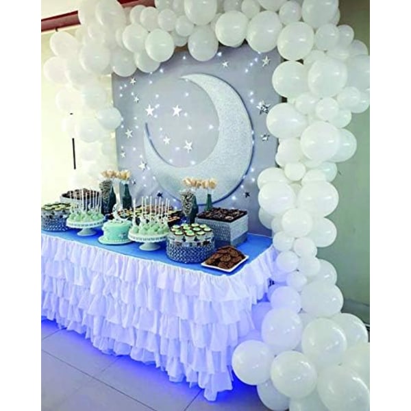 100-pak, 12-tommer, latexballoner, hvide balloner