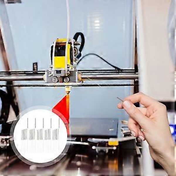 6 Set Rostfria Munstycksrengörings Nålar 3D-Skrivare Munstycksrengörings Nål (Slumpmässig Färg)