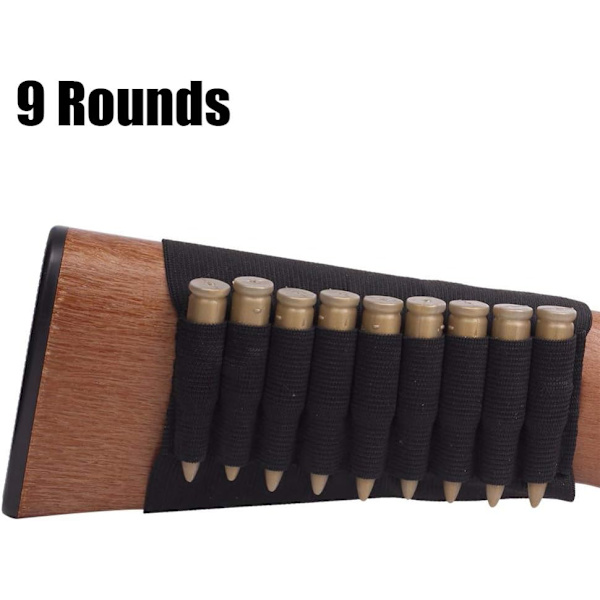 Ammo Patronholder 9 Rifle Runde Kugle Holster Butt Stock She
