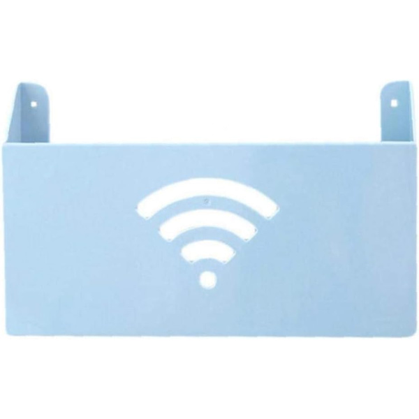 1 stk. Blå vægmonteret WiFi-router opbevaringsbokse lille router