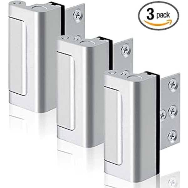 3PACK Hem Säkerhetsdörrförstärkningslås Barnsäker, Lägg till hög