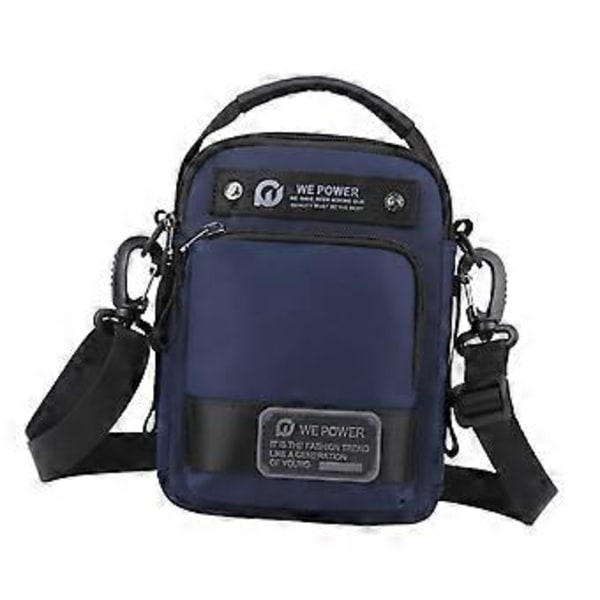 Axelväska för män Justerbar rem Lätt satchel Nylon Trendig midjeväska Crossbody-väska för shopping Utomhussport (Mörkblå) Dark Blue