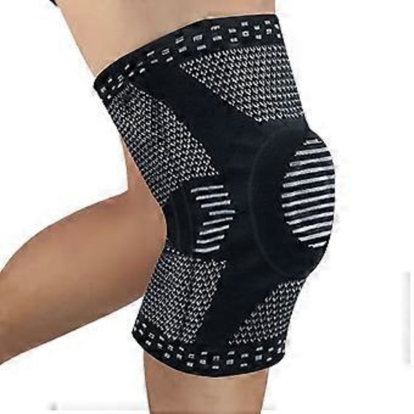 Professionel Knæbandage, Knækompressionsstøtte til Mænd Kvinder med Patella Gel Puder & Sidestabilisatorer, Medicinsk Knæbeskyttere til Løb, Mænd
