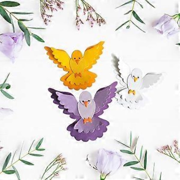 3D Duva Metall Skärande Dies DIY Stämplar Hantverk Mall Form Stenciler för Prägling Scrapbooking Fotoalbum Dekoration Verktyg