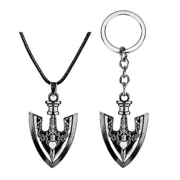 Jojo's Bizarre Adventure Liten Spade Legering Nyckelring Bilhänge Läderrep Halsband 2 st