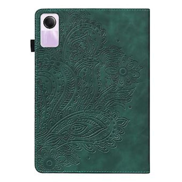 Riikinkukko-nahkainen tablettikotelo Xiaomi Redmi Pad SE:lle Green