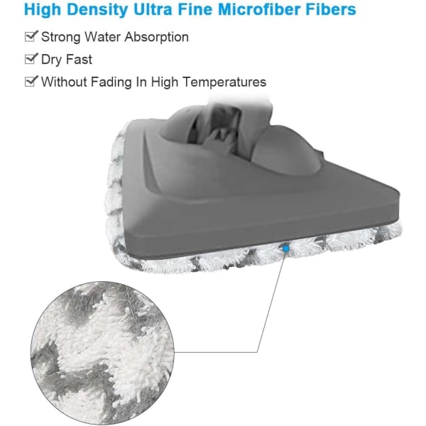 3 kpl Pestäviä Mikrokuituhöyrymopin Päällisiä Puhdistuspehmusteita Vaihto