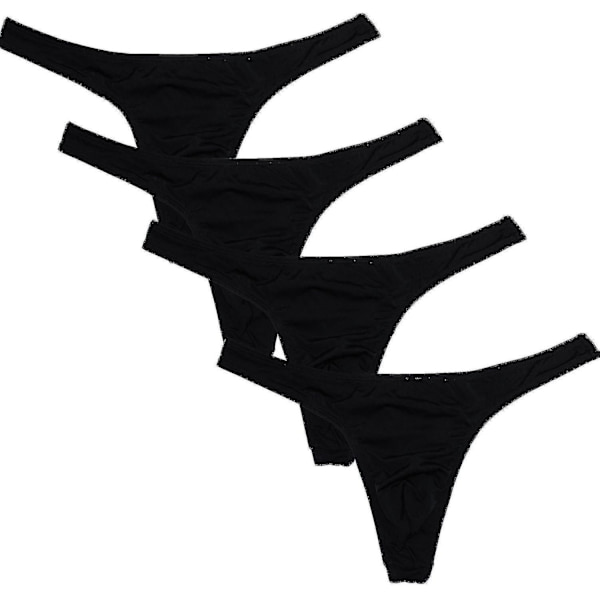4 kpl miesten stringejä.S.musta Black S