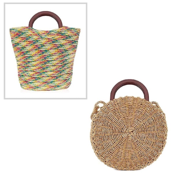 4st Poignée de sac en bois Ersättning D Forme Sac à main Poign