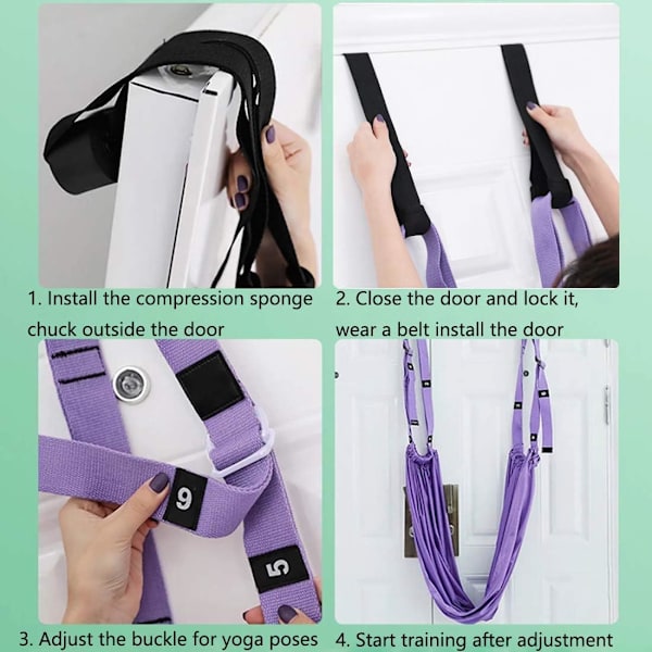 Stretch Yoga Strap - Polyester Cotton Yoga Strap - Inversion Stretch