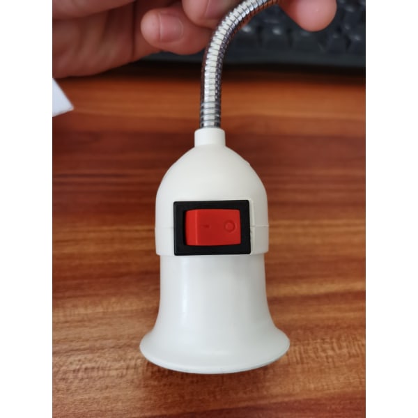 E27-uttag med trådlös strömbrytare, läslampa i sängen (utan bul