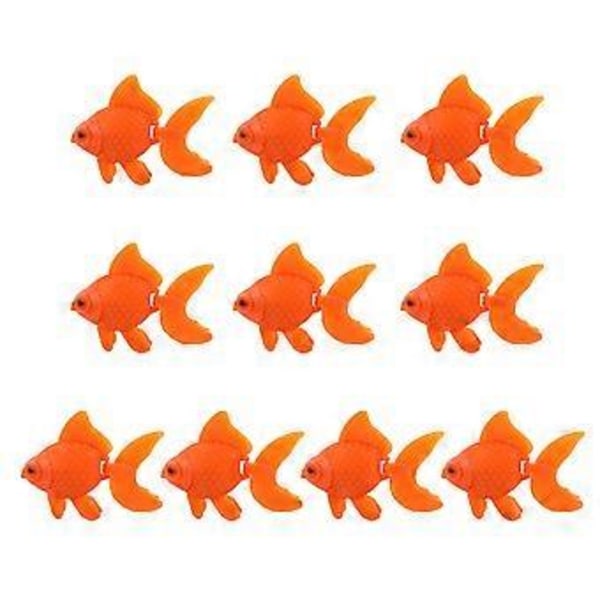 10 stk. Kunstig Flytende Gullfisk Plast Fisketank Akvarium Dekor Ornament