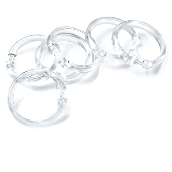 Inner diameter 4.5cm Stora transparenta gardinringar set om 12 -