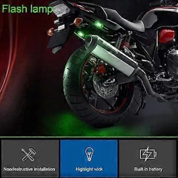 LED Fly Strobe Lys, Mini Drone Strobe Lys, Drone Anti-kollisionslys, Multifunktionel Lommelygte til RC Motorcykel Bil, Udendørs Cykel