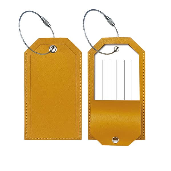 6,5*11,5cm, (Gul), 2-pack TravelMore Polyuretan Resväsketaggar