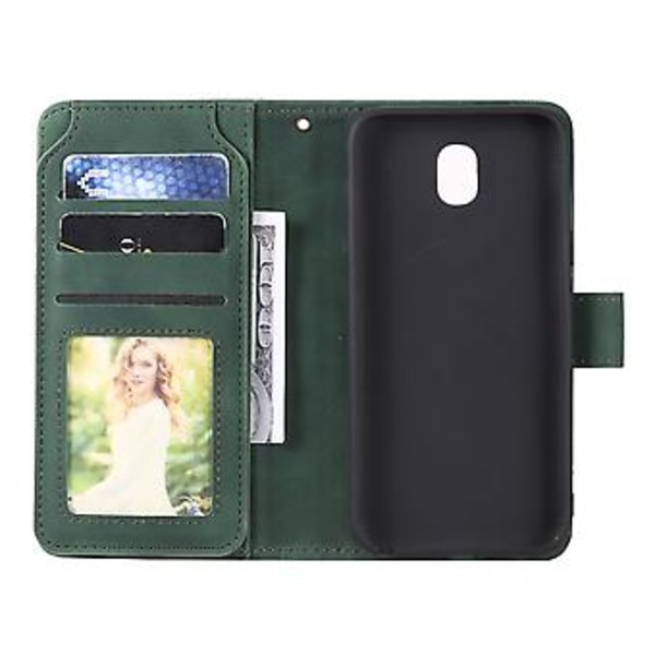 Skin Feel -nahkakotelo Samsung Galaxy J5 2017 -puhelimelle Green