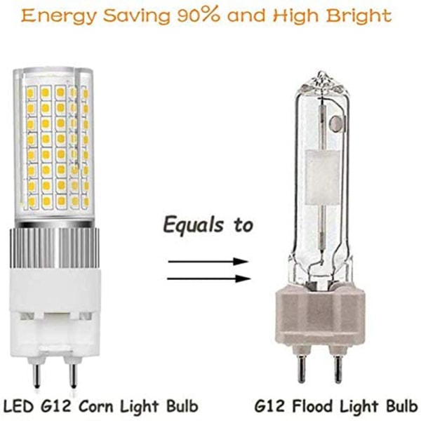 1 kpl (3000K) LED G12 16W viileä valkoinen, kaksinapainen maissinmuotoinen lamppu (150W halogeeni