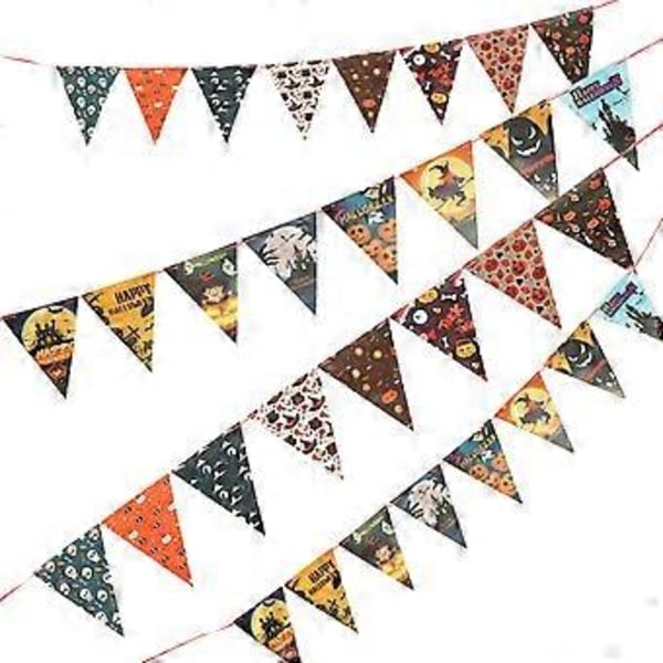 4 stk. Halloween Gresskar Bannere Halloween Festdekorasjoner Festvimpel Bannere