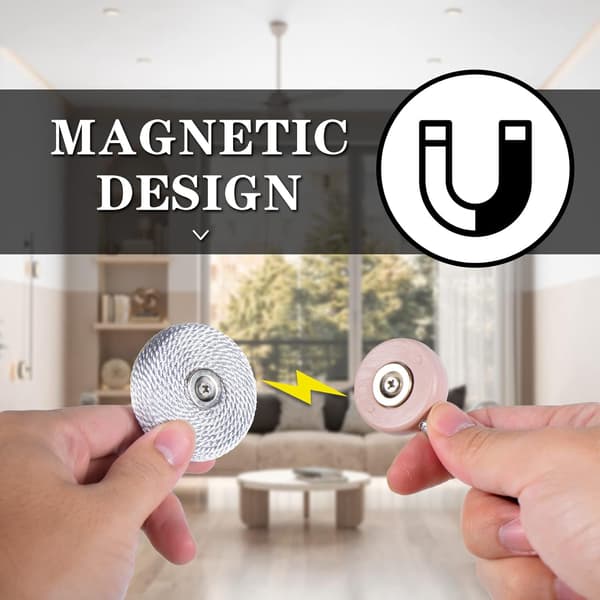 4 Stykker Magnetiske Gardinbindere Dekorative Magnetiske Gardinbindere