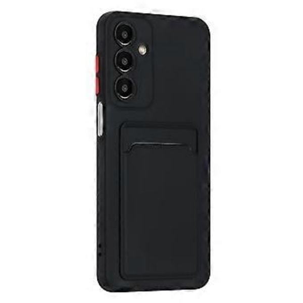Til Samsung Galaxy A54 5G Etui Kort Slot Mat Fingeraftryksfri Bagside - Sort Black
