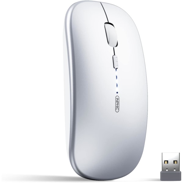 Bluetooth-hiiri, kolmitoiminen ladattava hiljainen Bluetooth Wirel