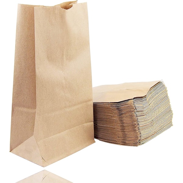 50x ruskea pussi 15*9*28 cm voimapaperipussit lahjapussit voimapaperi