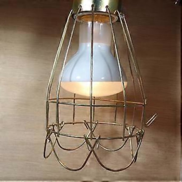 Vintage Jern Reptil Varme Lampe Dæksel Lampeskærm Dæksel Anti Skoldning Varme Pære Sikkerhedsnet Beskyttelsesbur