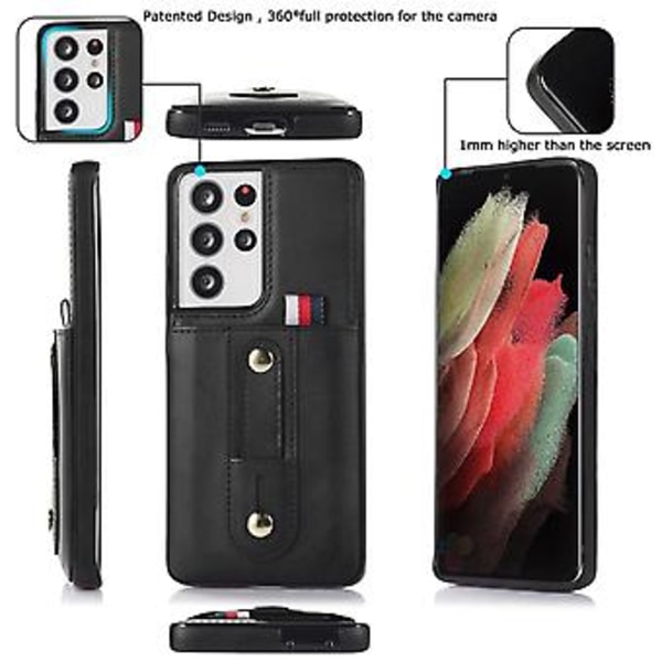 Lompakkokotelo Samsung Galaxy S22 Ultra 5G:lle Black