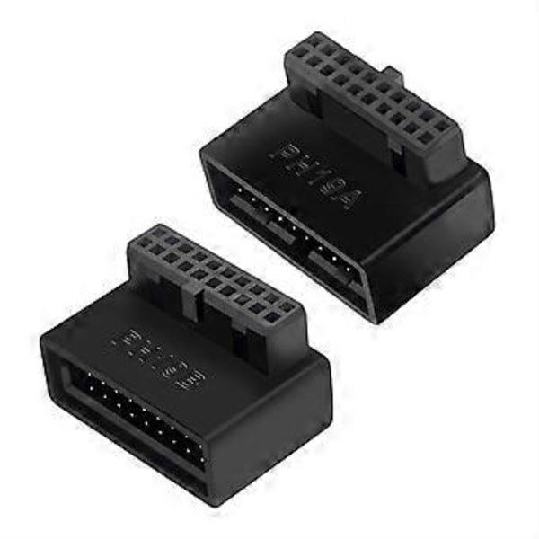 USB 3.0 90 Asteen Emolevysovitin 19 Pin/20 Pin Jatko-sovitin Suorakulmainen Liitäntä Pöytäkoneen Emolevylle