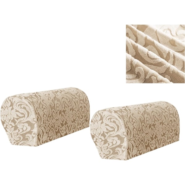 (Aprikos) 2 stk Sofa Armrest Covers, Armchair Covers for Arms, Ar