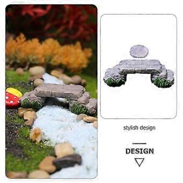 1 Sæt Miniature Bro Kunstig Bro Ornament Bonsai Akvarium Have Trædesten Dekoration