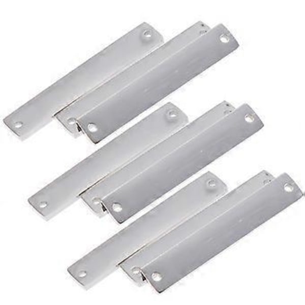 10 st Hängande hängen i spegelblankt rostfritt stål, DIY-hängande pläteringsdekorationer, dubbla hål, anslutningsstycke (Silver)