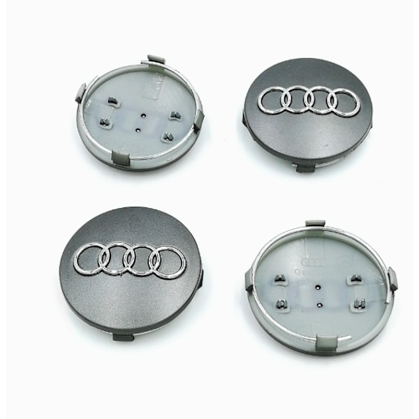 Egnet til Audi 60mm hjulnavkapsel A6 C5 hjullogo, 4-delt