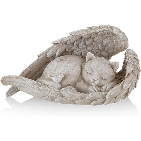 1 stk. Resin Statue Cat Angel Memorial Statue til minne om vår tapte
