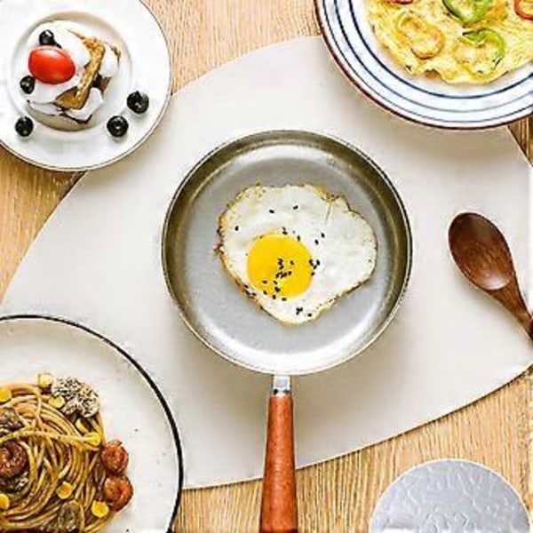 Non-stick Små Stekpannor Rostfritt Stål Platt Botten Kastruller Köksstekpannor Köksredskap Lätt att Rengöra 16cm