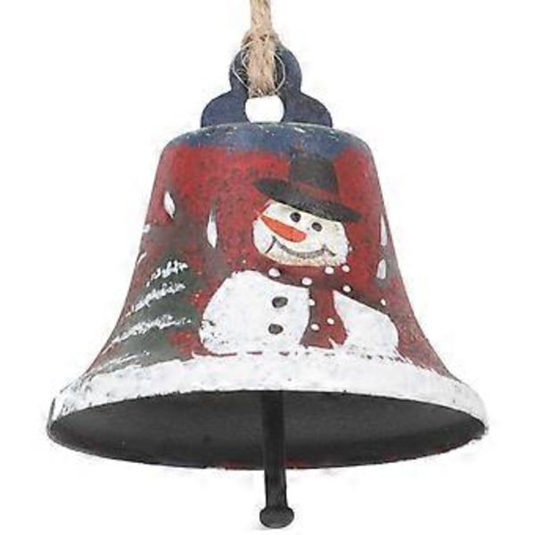 Attraction Design Jule Jingle Bell Hængepynt Rustik Snemand Dekoration Klokke (Som Vist)
