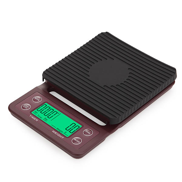 5000g / 0,1g Rustfrit Stål Digital Lcd Køkken Smykker Elektronisk Vægtrød
