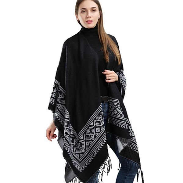 Elegant kappa med varm och öppen fyrkantig form för höst och vinter