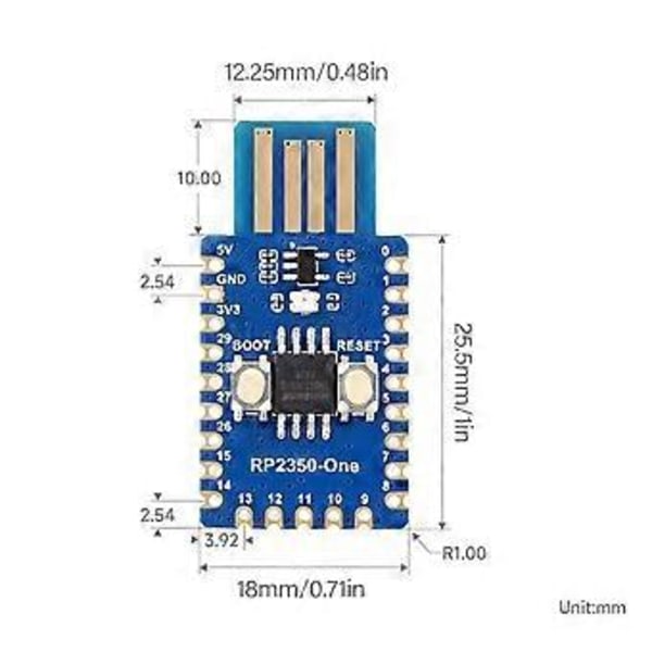 Avanceret RP2350 One 150MHz To Arkitektur Board Med MicroPython Kompatibilitet Drag Drop Kodning