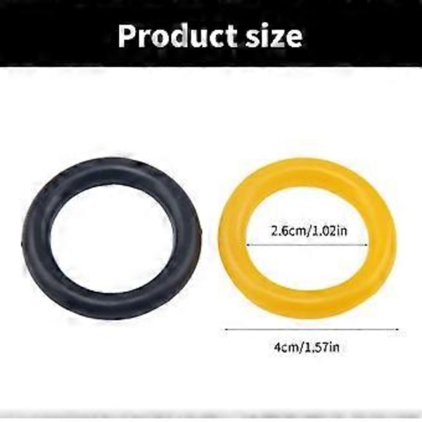 10 stk. Spolevikler Gummidekk Ytre Diameter 4cm/1.57in Friksjonshjul Dekkringer Spoleviklerringer Gul Yellow