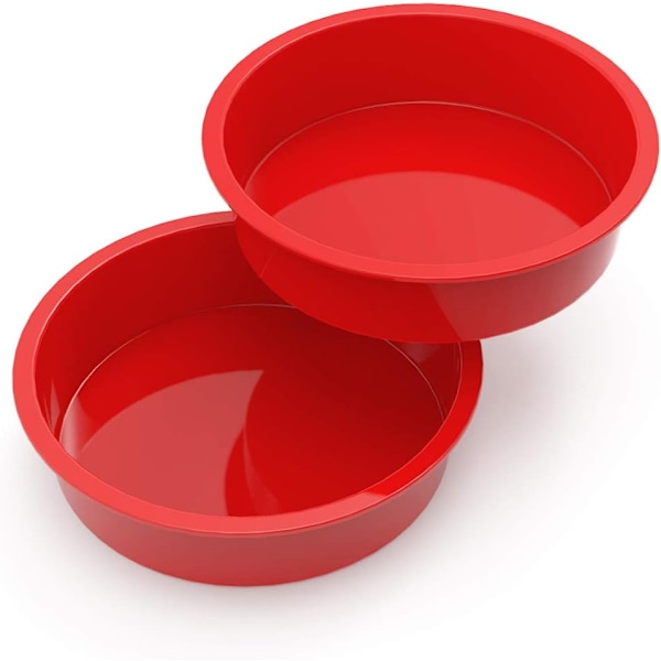 2 runda silikonkakformar, 20cm silikonkakformar, non-stick