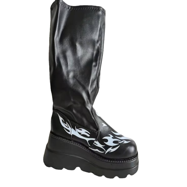 Painetut Fire Shadow Boots Platform Boots Wedge Shoes.43.