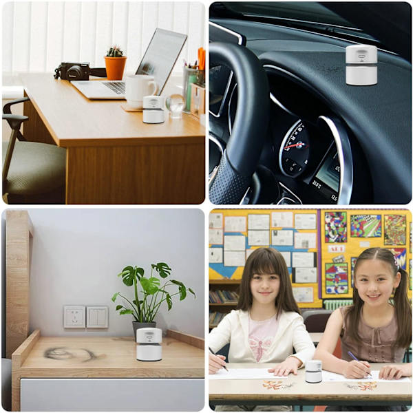 Hvid skrivebordsstøvsuger, mini støvsuger, USB-opladning,