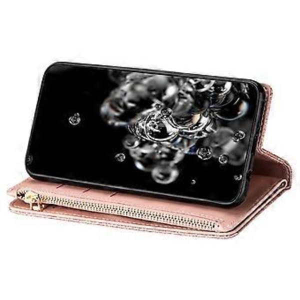 Samsung Galaxy A15 4G/5G -kotelo vetoketjutaskulla, PU-nahkalompakko, kimalteleva puhelinkuori Style B