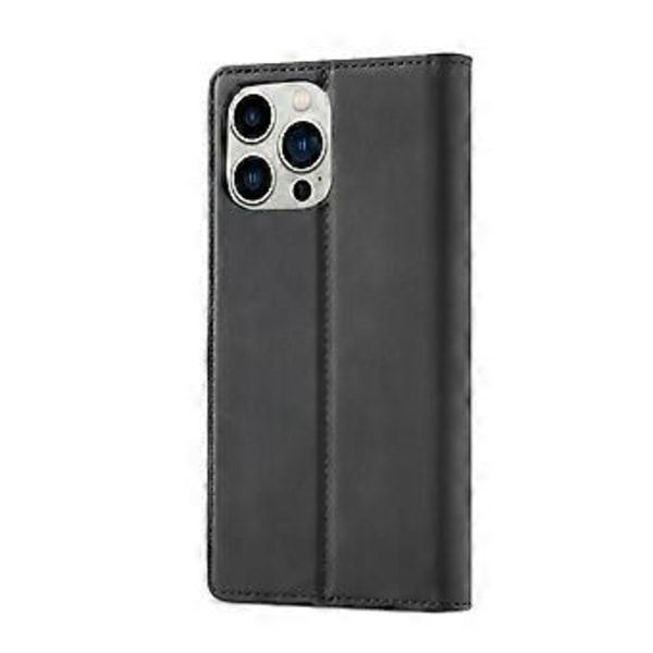LC.IMEEKE Magnetiskt PU + TPU-fodral för iPhone 13 Pro Black