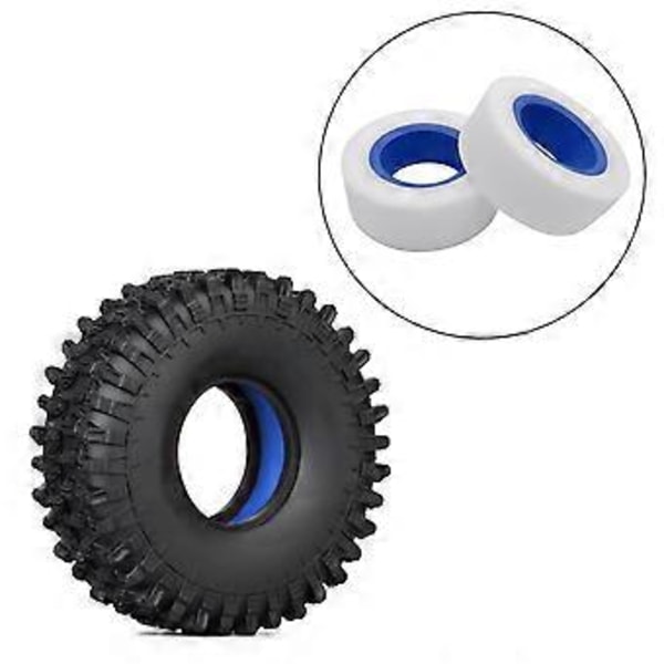2.2 tums Däck Skuminsats RC Crawler Däck Skum för 1/8 Skala Fordon Crawler (Blå 120mm)