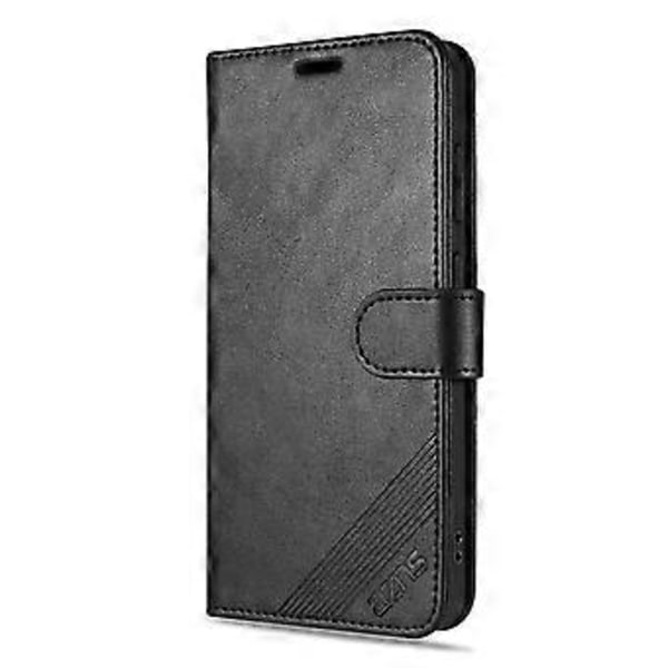 AZNS Honor Play 60 5G -kotelo naarmuuntumaton PU-nahkainen jalustallinen lompakkopuhelinkotelo Black